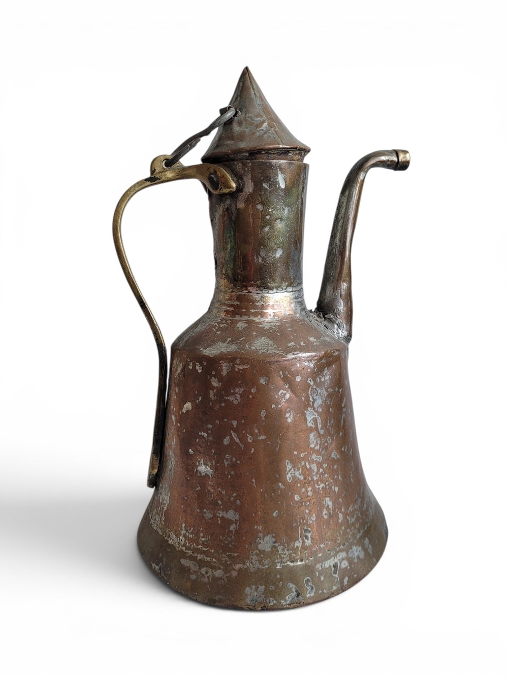 Antique Turkish Copper And Brass Ewer Vintage Watering Can 14"